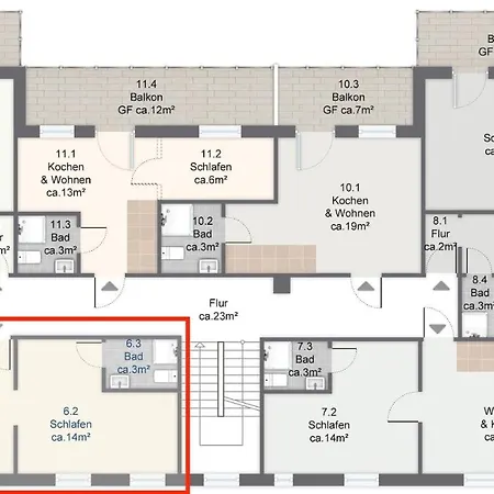 Ferienwohnung Meeresrauschen - Sanssouci Apartment *